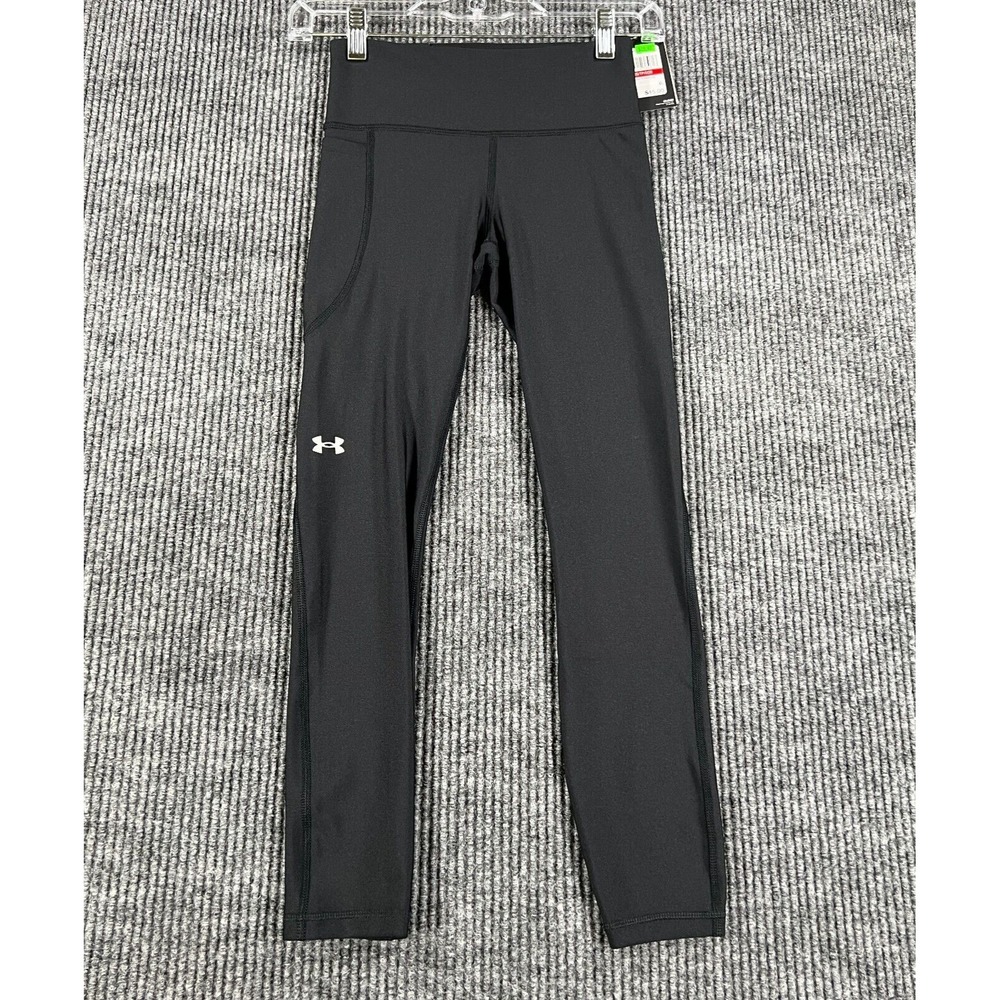 Under Armour Leggings Womens XS Extra Small Black Compression Heat Gear New